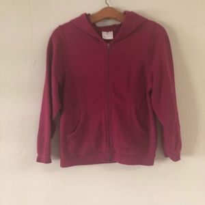 Hanna Andersson Zip Hoodie Magenta Pink Purple 10